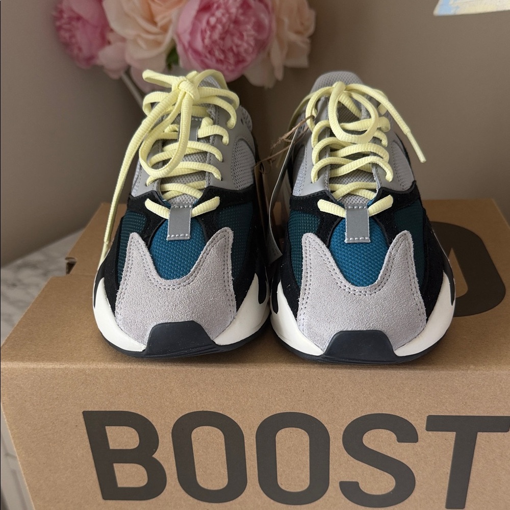 Adidas Yeezy BOOST 700 Style Multicolor Sneakers - Yellow Laces
